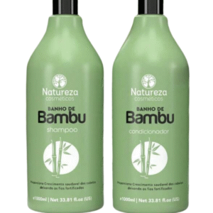 kit banho de bambu 1l – 2 pasos: shampoo + acondicionador – natureza cosméticos