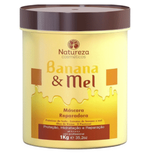 máscara banana & miel 1kg natureza cosméticos