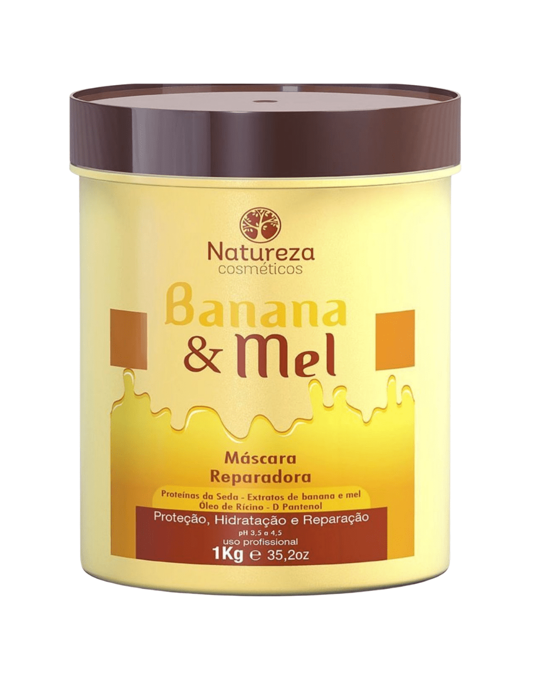 máscara banana & miel 1kg natureza cosméticos máscara banana & miel 1kg natureza cosméticos