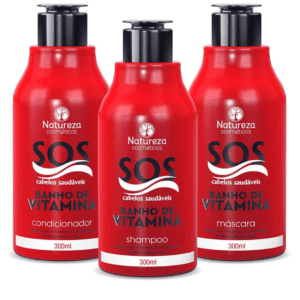 home care sos baño de vitaminas 300ml (shampoo + máscara + acondicionador) – natureza cosméticos