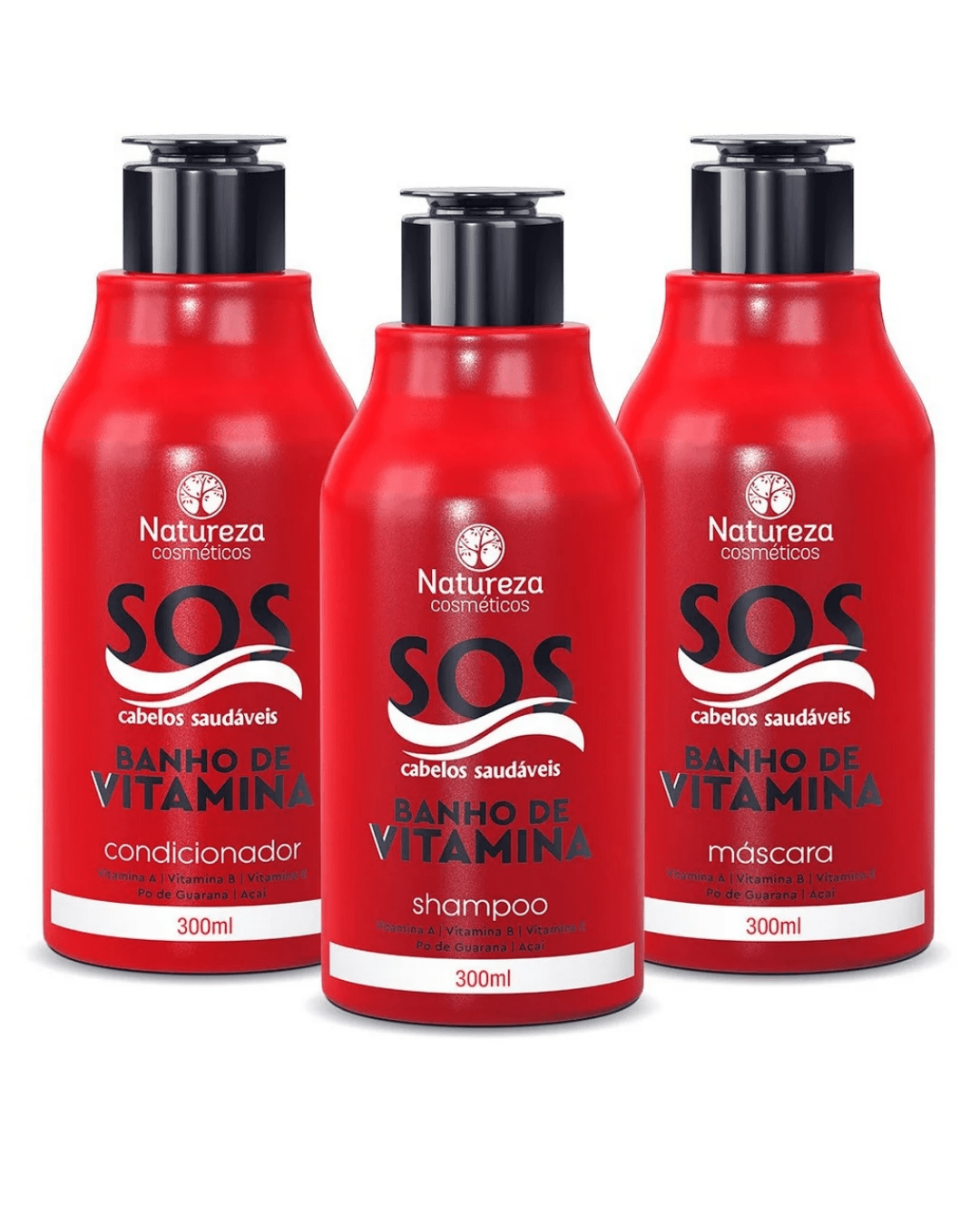 home care sos baño de vitaminas 300ml (shampoo + máscara + acondicionador) – natureza cosméticos home care sos baño de vitaminas 300ml (shampoo + máscara + acondicionador) – natureza cosméticos